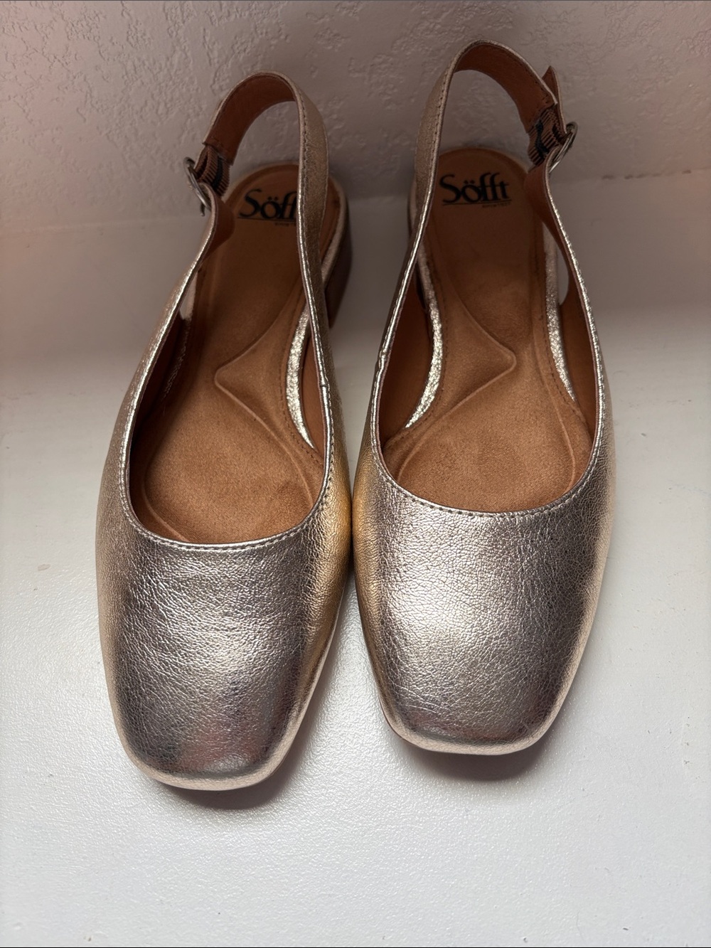 Sofft Metallic Gold Slingback Flats
